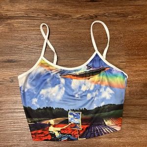 Romwe Graphic crop top